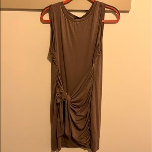 Brown tie dress